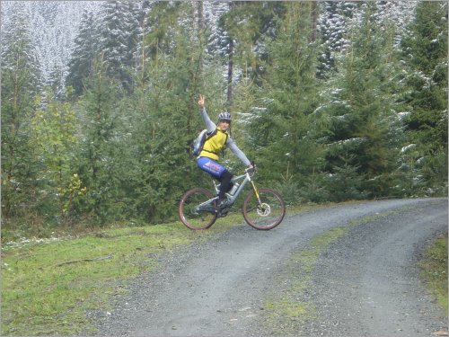 biking in the rain...