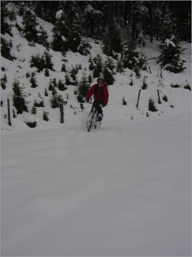 cool downhill in the snow - freezing cold ;)