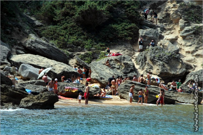 some beaches are empty, others fully packed with italians