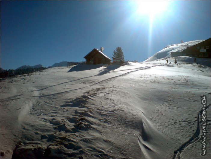 .. and the second down the brilliant powder slopes!